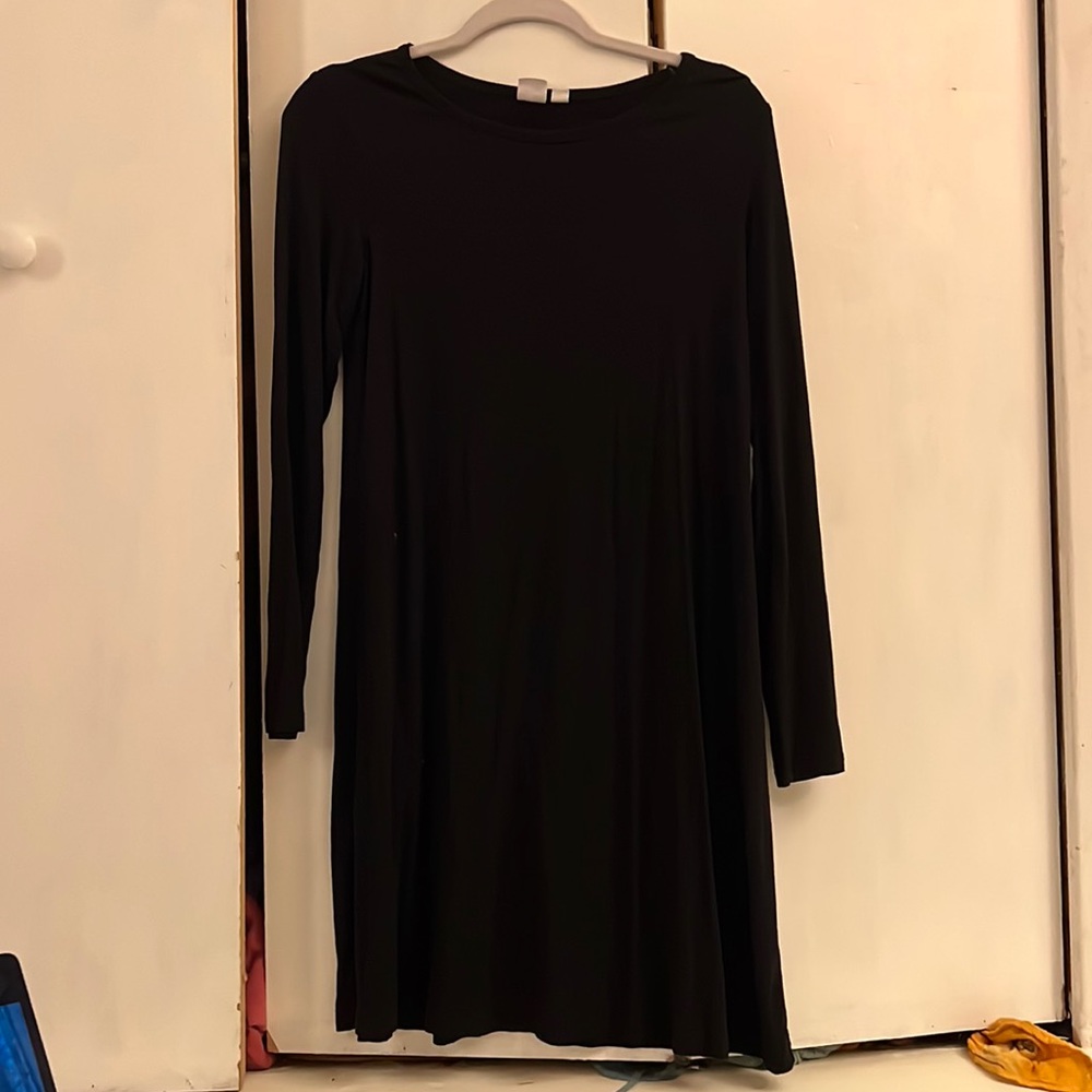 Long sleeve black dress